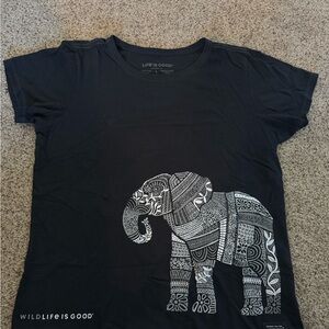 Life Is Good Women's Black Crusher Tee